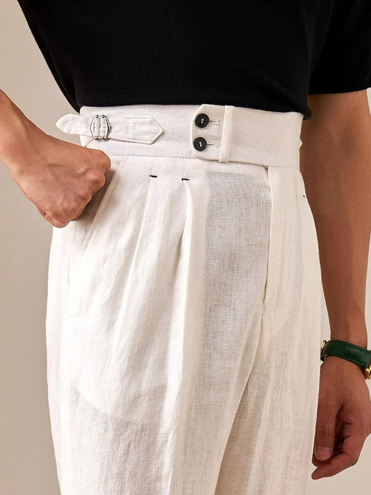 Verelli Capri-Hose aus Leinen mit hoher Taille